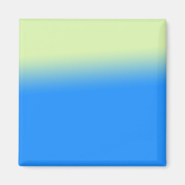 Aimant art abstrait texture bleu vert (Devant)