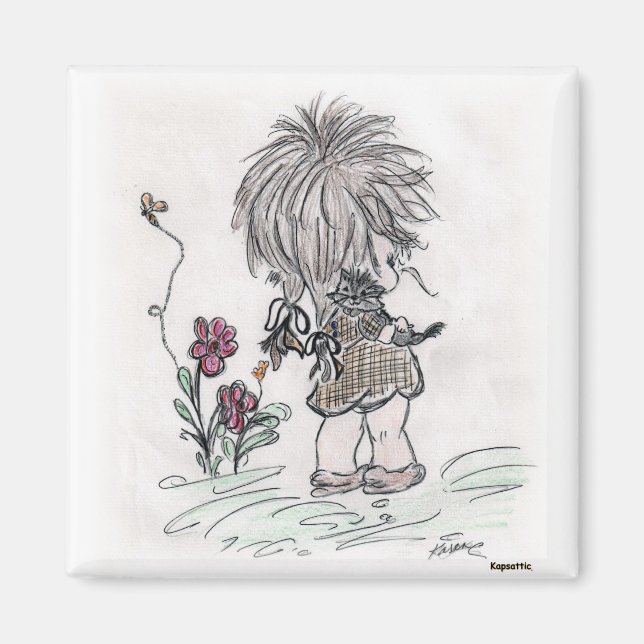 Aimant Art artisanal pour enfants et Kitty (Devant)