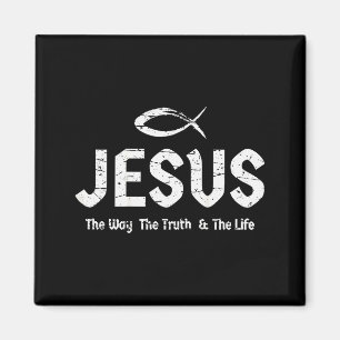 Aimant (art au dos) Bible Jean 14_6 Jésus Voie Vérité Vie