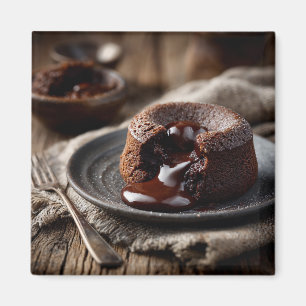 Aimant Art de dessert au chocolat fondu