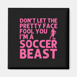 Aimant Art de football cool pour femmes adolescentes gard