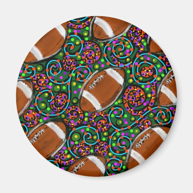 Aimant Art de football vert (Devant)