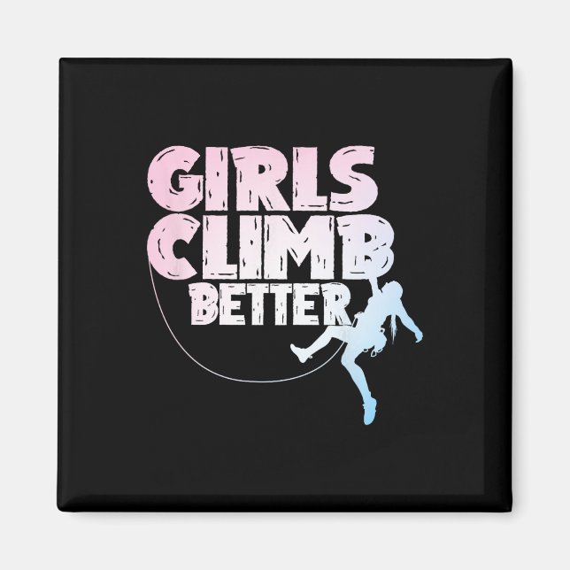 Aimant Art de grimpeur de roche cool pour femmes filles r (Devant)