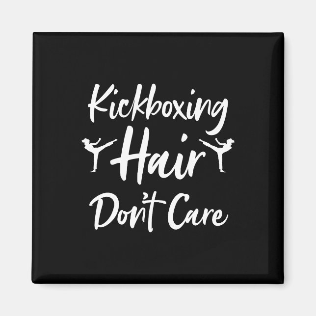 Aimant Art de kickboxing drôle pour hommes femmes Kickbox (Devant)