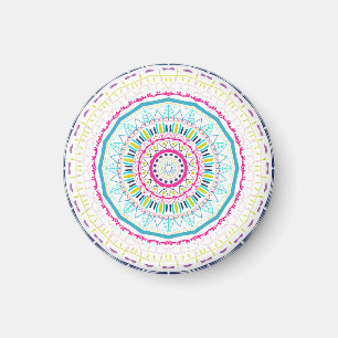 Aimant Art de mandala coloré vibrant