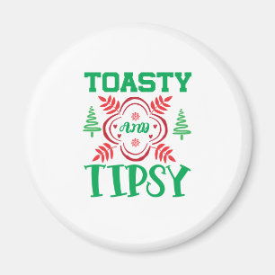 Aimant Art De Noël Toasty Et Tipsy