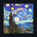 Aimant Art de nuit Van Gogh Starry<br><div class="desc">Starry Night,  art de Vincent van Gogh.</div>