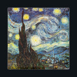 Aimant Art de nuit Van Gogh Starry<br><div class="desc">Starry Night,  art de Vincent van Gogh.</div>