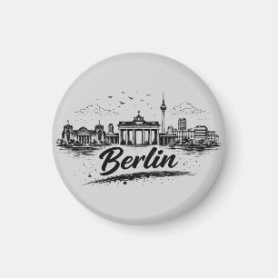 Aimant Art de paysage urbain minimaliste de Berlin Allema