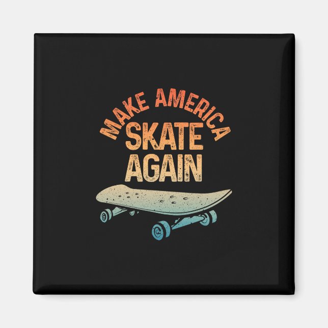Aimant Art de planche à roulettes cool pour hommes femmes (Devant)