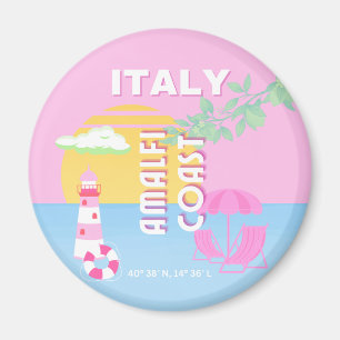 Aimant Art de voyage Italie, Côte amalfitaine, Prépa, Ros