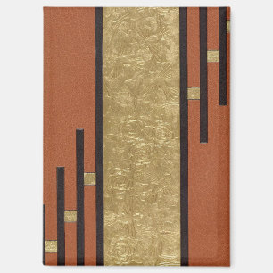 Aimant Art Déco en or et beige