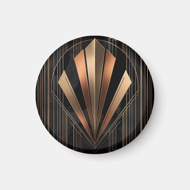 Aimant Art Deco Metallic Geometric Elegance (Devant)