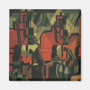 Aimant Art Déco Vintage Industrie Manufacturière