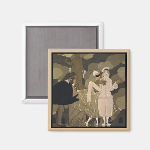 Aimant Art déco vintage, surprise par George Barbier