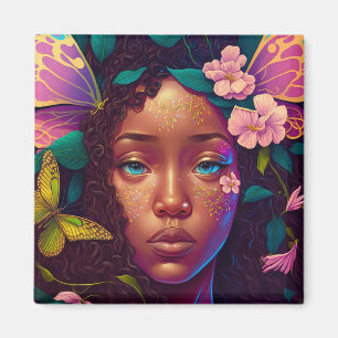 Aimant Art d'Imaginaire Fée Noire Africain