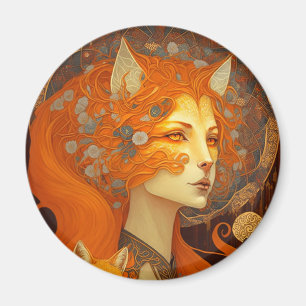 Aimant Art d'Imaginaire féminin Fox