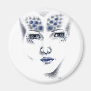 Aimant Art d'original de Mlle Universe Gorgeous Alien