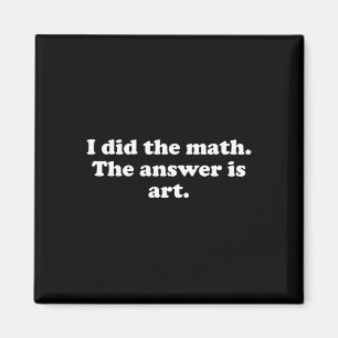 Aimant Art drôle ou professeur d'art étudiant en art fill