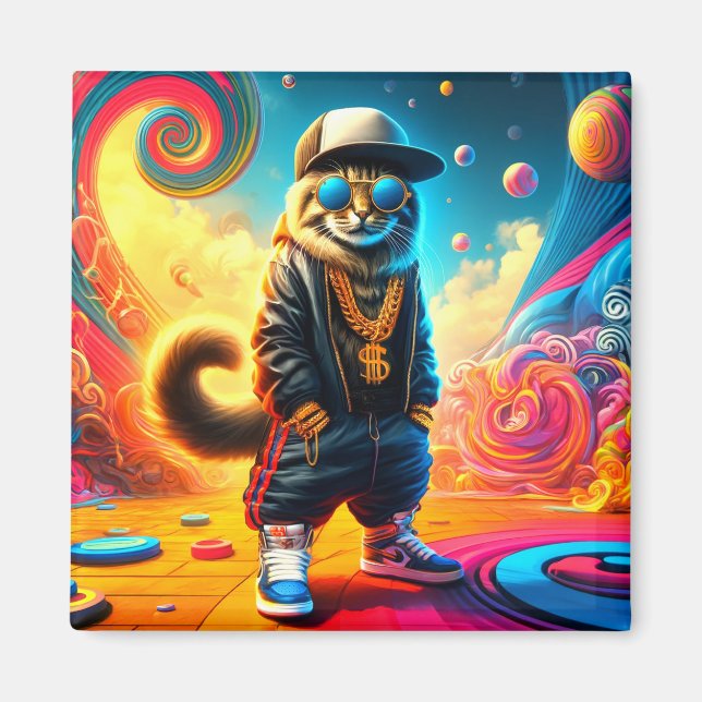 Aimant Art du chat (Devant)