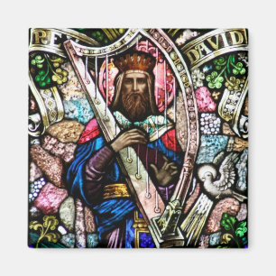Aimant Art en verre souillé du Roi David
