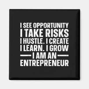 Aimant Art entrepreneur cool pour hommes femmes jeune nou