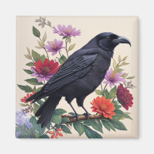 Aimant Art Floral Coloré Raven