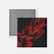 Art fluide abstrait rouge de rêves et de cauchemar