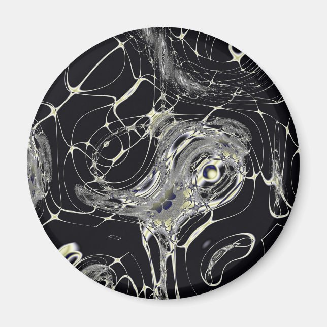 Aimant Art fractal abstrait Toile d'Or (Devant)