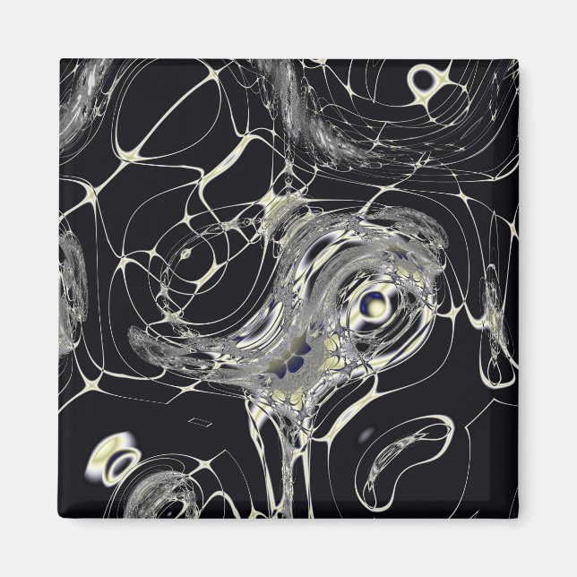 Aimant Art fractal abstrait Toile d'Or (Devant)