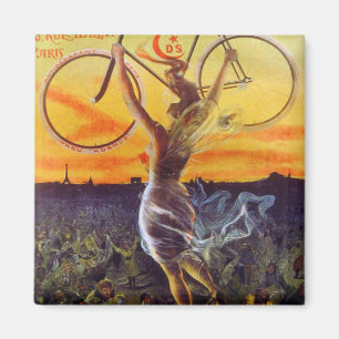 Aimant Art français vintage de bicyclette