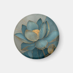 Aimant Art géométrique en ligne de fleur de lotus sarcell