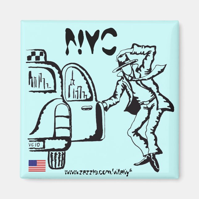 Aimant Art graphique de New York cool design magnétique (Devant)