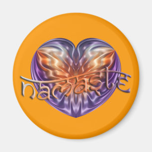 Aimant ART Heart NAMASTE   orange