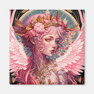 Aimant Art Imaginaire rose Fairy Angel