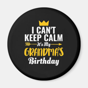 Aimant Art Mère C'Est Mon Anniversaire De Grand-Mère