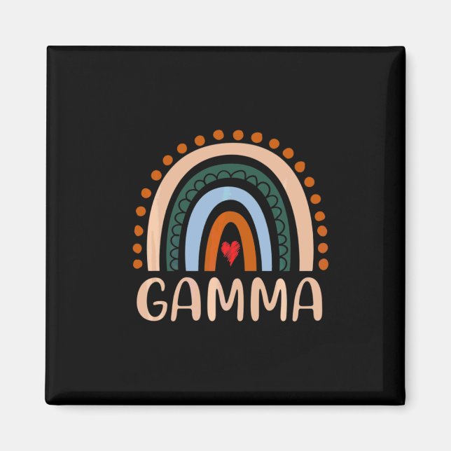 Aimant Art Mère | Gamma Rainbow Grandma mignonne annivers (Devant)