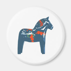 Aimant Art moderne bleu Suède de cheval de Dala