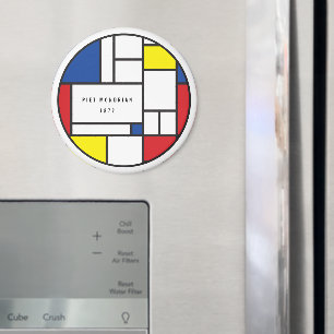Aimant Art Moderne Géométrique Minimaliste De Stijl Mondr