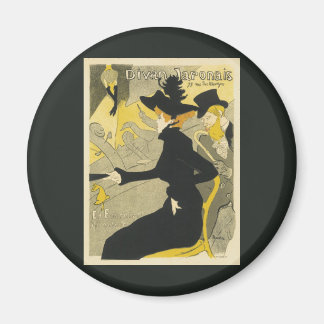 Aimant Art Nouveau, Divan Japonais par Toulouse Lautrec