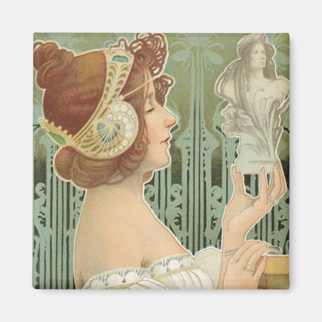 Aimant Art Nouveau "Laurier Objets d'Art" (Devant)