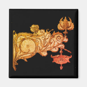 Aimant Art nouveau sconce automne et spiderweb