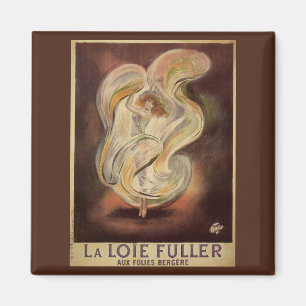 Aimant Art Nouveau vintage, La Loie Fuller Danseur Modern