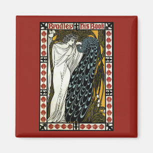 Aimant Art nouveau vintage, le baiser de William Bradley