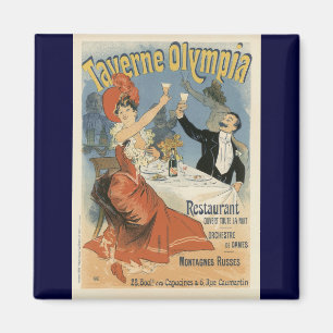 Aimant Art nouveau Vintage, restaurant Taverne Olympia