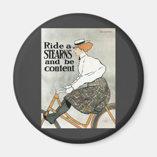 Aimant Art Nouveau vintage, Roulez sur des vélos Sterns B