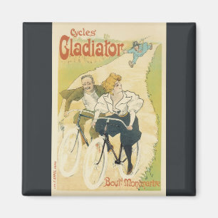 Aimant Art Nouveau vintage, Vélos Gladiateur Cycles
