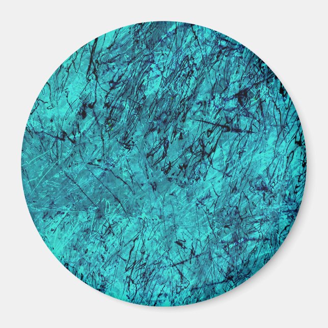 Aimant Art numérique bleu avec de nombreuses lignes mélan (Devant)