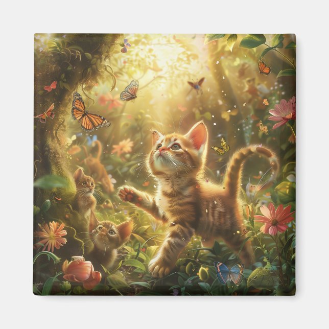 Aimant Art numérique Cute Kitten (Devant)