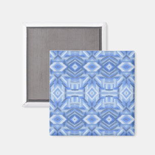 Aimant Art pastel doux abstrait bleu staccato